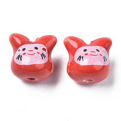 Фарфоровые бусины ручной работы PORC-T007-04J