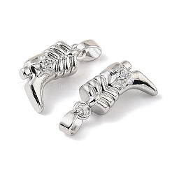 Латунные микропаве прозрачные подвески с фианитом&nbsp;KK-A290-02P