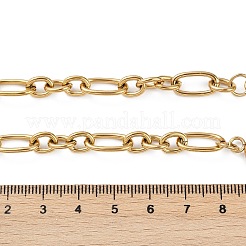 Ионное покрытие(ip) 304 нержавеющая сталь Фигаро цепи ожерелья&nbsp;NJEW-O124-03G