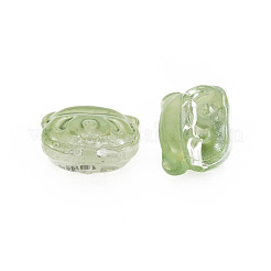 Двухцветный прозрачный стеклянный шарик GLAA-T022-03-C02