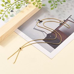 Ионное покрытие (ip) 304 нержавеющая сталь коробка цепи слайдер ожерелье изготовление&nbsp;X-AJEW-JB00777-02