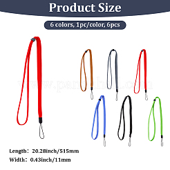 6 шт. 6-цветные полиэстеровые шейные ремни&nbsp;AJEW-GF0012-18