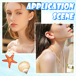 30 шт. фурнитура для сережек-гвоздиков из нержавеющей стали 304&nbsp;STAS-SC0010-61