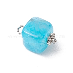 Подвески-кубы из окрашенного натурального агата&nbsp;PALLOY-JF03964