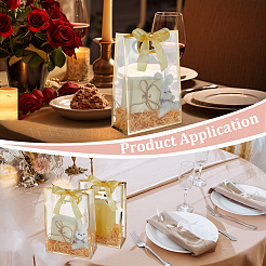 15 шт. прямоугольные матовые прозрачные полипропиленовые пластиковые пакеты для хранения с 1 рулонами полиэстеровой ленты&nbsp;ABAG-UN0001-08