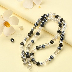 Стеклянные бусины с гальваническим покрытием &nbsp;EGLA-YW0002-D01