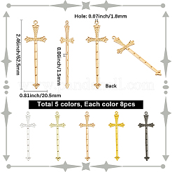 40шт 5 цвета сплава большие подвески&nbsp;FIND-SC0018-10A