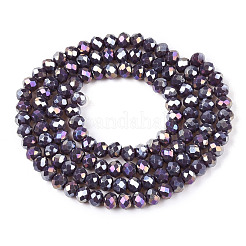 Стеклянные бусины с гальваническим покрытием &nbsp;LS-EGLA-A044-P3mm-B11