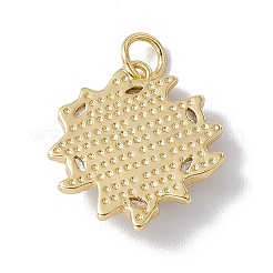 Латунные микропаве прозрачные подвески с фианитом&nbsp;KK-I692-01G-03