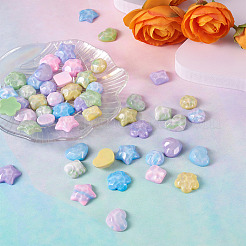 50шт 25 стиля непрозрачные кабошоны из смолы&nbsp;CRES-BT0001-04