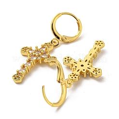 Серьги с подвесками из латуни с покрытием из настоящего 18-каратного золота&nbsp;EJEW-A033-03G-04