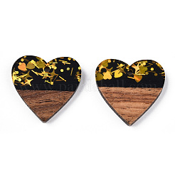 Подвески из непрозрачной смолы и ореха&nbsp;LS-RESI-TAC0021-73