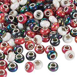 150шт европейские бусины из непрозрачной смолы&nbsp;RESI-TA0004-72B