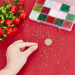 15 цветные стеклянные бусины&nbsp;SEED-HY0001-15B