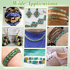 160шт 16 стиля стеклянные бусины с 2 отверстиями&nbsp;SEED-PH0002-70