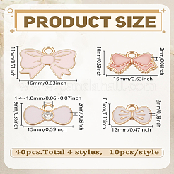 40шт 4 стиля подвески из сплава с эмалью&nbsp;ENAM-LP0001-42