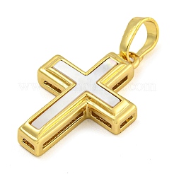 Латунные подвески с ракушкой&nbsp;KK-D534-02G-02