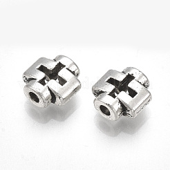 Сплавочные овальные бусины тибетского стиля &nbsp;TIBE-31215-048AS-RS