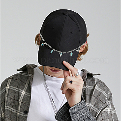 7 шт. цепочка с бусинами из синтетической бирюзы&nbsp;AJEW-ME0002-26