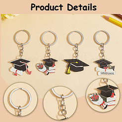 8 шт. 4 стиля акриловые брелки&nbsp;AJEW-SP0001-38