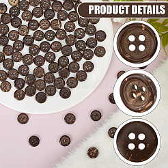 100 шт. кокосовые пуговицы с 4 отверстиями&nbsp;BUTT-CY0001-30