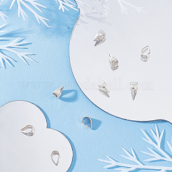 10 шт. 925 застежки-кнопки из стерлингового серебра&nbsp;STER-BBC0001-13