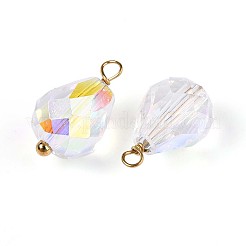 Подвески-слезинки из гальванического стекла&nbsp;STAS-N110-13G