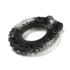 Кабошоны из черной смолы&nbsp;RESI-Q219-01D