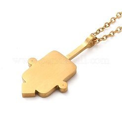 Ожерелье с подвесками из нержавеющей стали 304 для мужчин и женщин NJEW-O126-02G-05