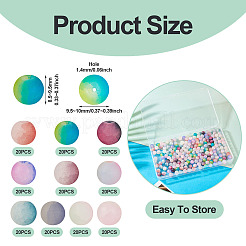 200шт 10 цвета треск стеклянные бусины нити&nbsp;GLAA-TA0003-31A