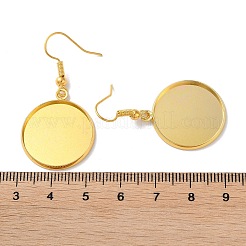 Железные крючки для сережек с покрытием стойки&nbsp;EJEW-D091-01F-G