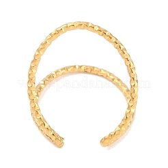 Открытое кольцо-манжета из нержавеющей стали 304 с ионным покрытием (IP) для женщин&nbsp;RJEW-C097-02G