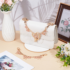 2 шт. 2 стиля розовая цинковая эмаль бант сердце подвеска кабель цепочка кошелек цепи&nbsp;FIND-BBC0004-58