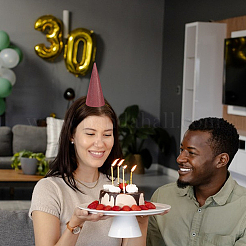 32 шт. Детская праздничная шляпа на день рождения из двухцветной бумаги&nbsp;DIY-FH0010-26