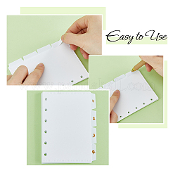 Разделители для переплета из полипропилена с 6 отверстием&nbsp;AJEW-WH0541-42B