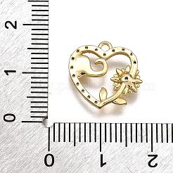 Латунные микропаве прозрачные подвески с фианитом&nbsp;LS-KK-G530-01C-G