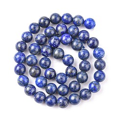 Нитки бусины из натурального ляписа-лазури&nbsp;X-G-G099-8mm-7