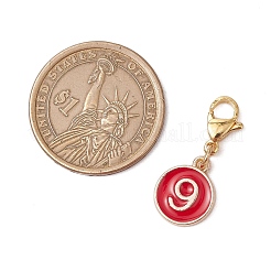 Плоская круглая подвеска с эмалевым сплавом № 0~9&nbsp;HJEW-JM03116