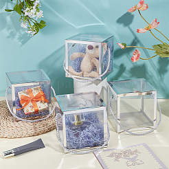 Складные прозрачные упаковочные коробки из ПВХ с горячим тиснением&nbsp;CON-WH0123-24A-01