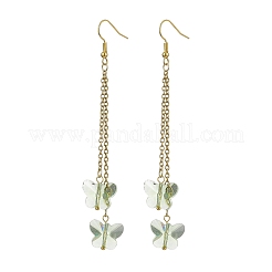 Стеклянные серьги-бабочки с подвесками&nbsp;EJEW-JE05858