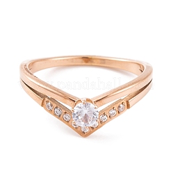 Кольцо на круглый палец из нержавеющей стали 304 для женщин&nbsp;RJEW-C086-05-RG