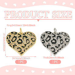 2 шт. 2 цвета латунные подвески с микропаве и кубическим цирконием&nbsp;KK-TA0002-20