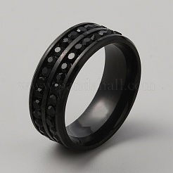 Кольцо на палец со стразами&nbsp;RJEW-WH0012-20EB