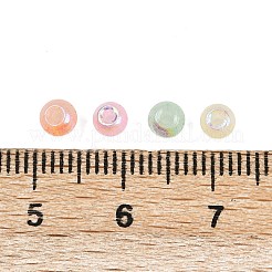 Разноцветные круглые стеклянные бусины с имитацией кошачьего глаза&nbsp;SEED-NH0003-01A-06
