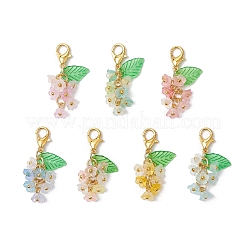 7шт. подвесные украшения из акриловых цветов&nbsp;HJEW-JM03089