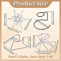 4 шт. 4-х стилевых держателей для хрустальных шаров из цинкового сплава&nbsp;ODIS-GA0001-83