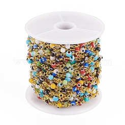 Круглые цепочки из бисера ручной работы сглаза лэмпворк&nbsp;CHC-G009-A-G04