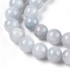 Нити из натуральных окрашенных желтых нефритовых бусин&nbsp;G-R271-12mm-YXS18-01