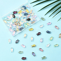 90 шт. 15-х цветные прозрачные гальванические стеклянные бусины&nbsp;GLAA-SC0002-88