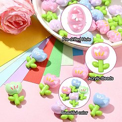 30шт эмалированные акриловые бусины&nbsp;OACR-CJ0002-01